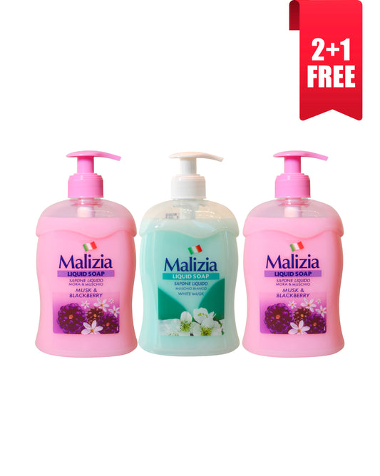 Buy 2 Blackberry And Musk Liquid Hand Soap and get 1 White Musk Liquid Hand Soap for FREE