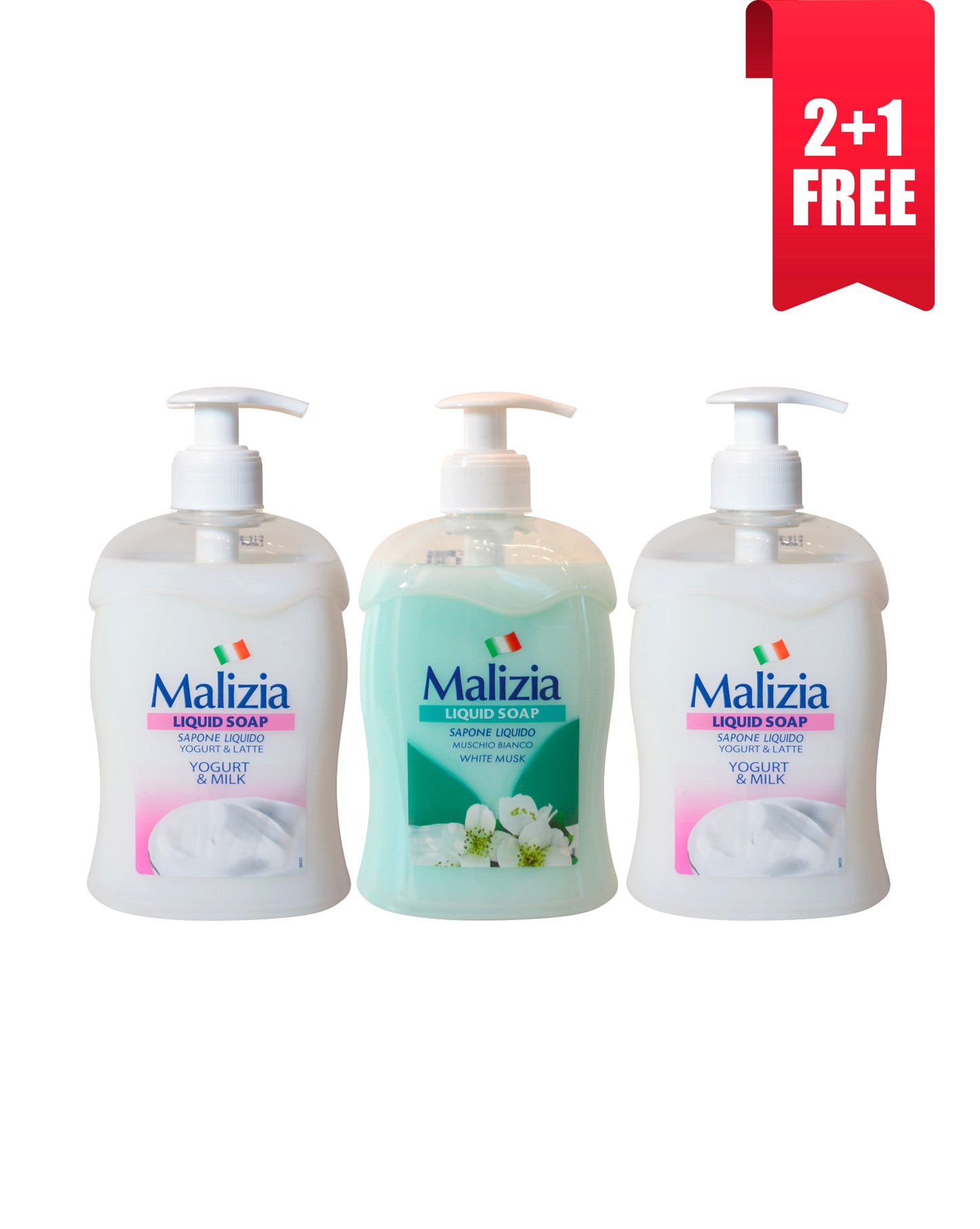 Buy 2 Yoghurt and Milk Hand Soap and get 1 White Musk Liquid Hand Soap for FREE