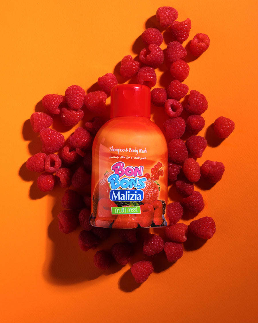 MALIZIA BONBONS SHAMPOO AND BODY WASH RED FRUIT 400ML
